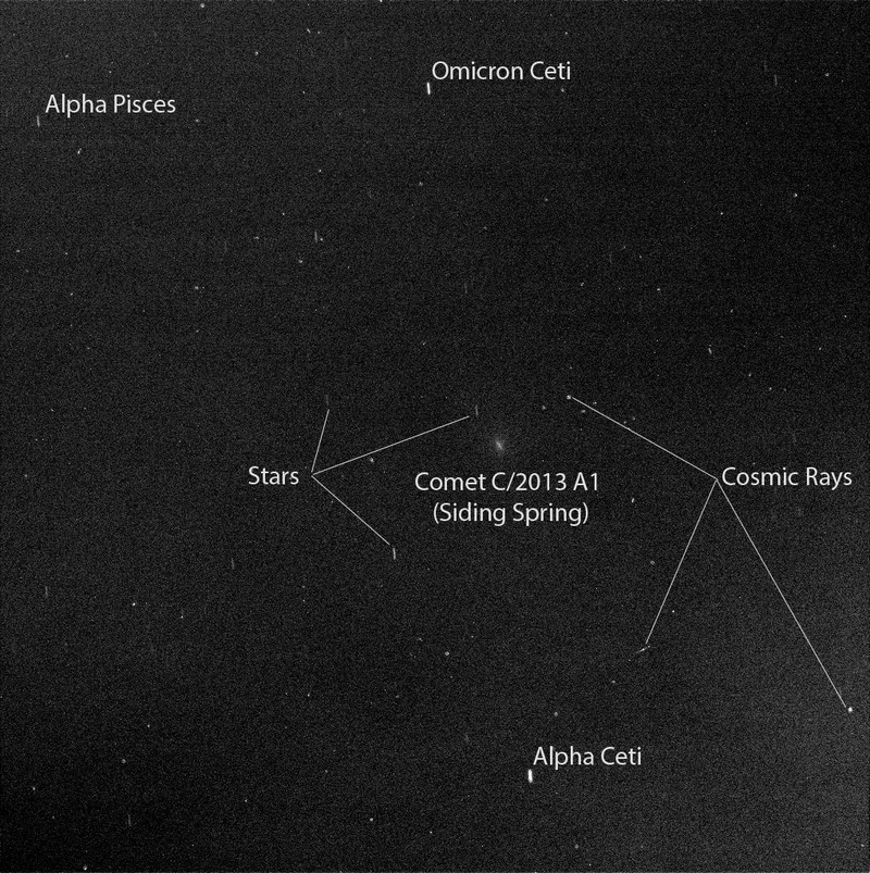 Illustration for article titled Primeras fotos del cometa Siding Spring captadas desde Marte